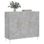 vidaXL Dulap, gri beton, 90x34x80 cm, lemn compozit