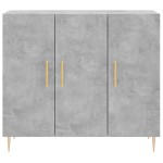 vidaXL Dulap, gri beton, 90x34x80 cm, lemn compozit