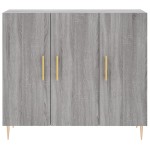 vidaXL Dulap, gri sonoma, 90x34x80 cm, lemn compozit