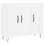 vidaXL Dulap, alb, 90x34x80 cm, lemn compozit