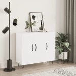 vidaXL Dulap, alb, 90x34x80 cm, lemn compozit