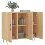 vidaXL Dulap, stejar sonoma, 90x34x80 cm, lemn compozit