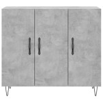 vidaXL Dulap, gri beton, 90x34x80 cm, lemn compozit