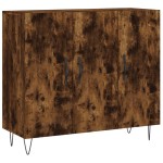 vidaXL Dulap, stejar fumuriu, 90x34x80 cm, lemn compozit