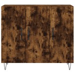 vidaXL Dulap, stejar fumuriu, 90x34x80 cm, lemn compozit