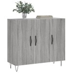 vidaXL Dulap, gri sonoma, 90x34x80 cm, lemn compozit vidaXL Dulap, gri sonoma, 90x34x80 cm, lemn compozit