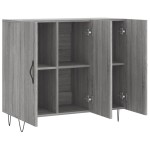 vidaXL Dulap, gri sonoma, 90x34x80 cm, lemn compozit vidaXL Dulap, gri sonoma, 90x34x80 cm, lemn compozit