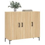 vidaXL Dulap, stejar sonoma, 90x34x80 cm, lemn compozit