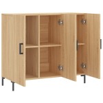 vidaXL Dulap, stejar sonoma, 90x34x80 cm, lemn compozit