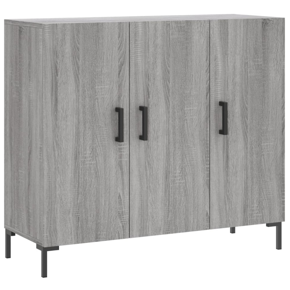 vidaXL Dulap, gri sonoma, 90x34x80 cm, lemn compozit