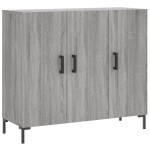vidaXL Dulap, gri sonoma, 90x34x80 cm, lemn compozit