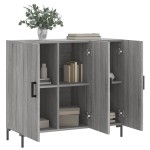 vidaXL Dulap, gri sonoma, 90x34x80 cm, lemn compozit