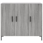 vidaXL Dulap, gri sonoma, 90x34x80 cm, lemn compozit