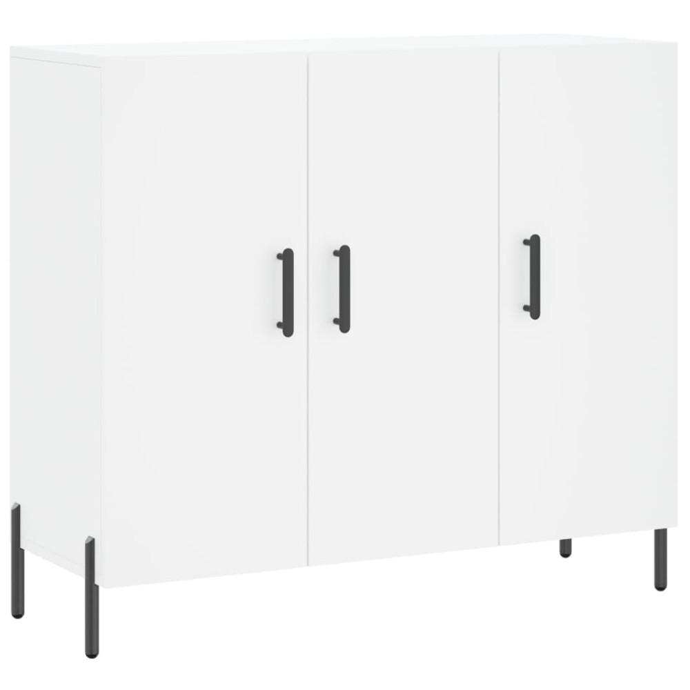 vidaXL Dulap, alb, 90x34x80 cm, lemn compozit