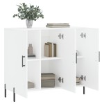 vidaXL Dulap, alb, 90x34x80 cm, lemn compozit