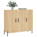 vidaXL Dulap, stejar sonoma, 90x34x80 cm, lemn compozit