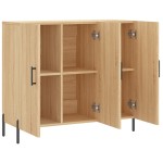 vidaXL Dulap, stejar sonoma, 90x34x80 cm, lemn compozit