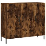vidaXL Dulap, stejar fumuriu, 90x34x80 cm, lemn compozit