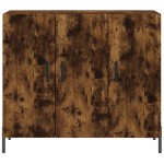 vidaXL Dulap, stejar fumuriu, 90x34x80 cm, lemn compozit