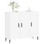 vidaXL Dulap, alb, 90x34x80 cm, lemn compozit