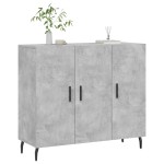 vidaXL Dulap, gri beton, 90x34x80 cm, lemn compozit vidaXL Dulap, gri beton, 90x34x80 cm, lemn compozit