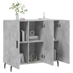 vidaXL Dulap, gri beton, 90x34x80 cm, lemn compozit vidaXL Dulap, gri beton, 90x34x80 cm, lemn compozit