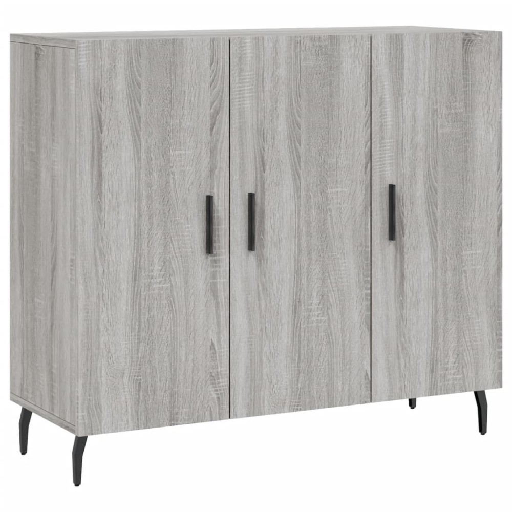 vidaXL Dulap, gri sonoma, 90x34x80 cm, lemn compozit