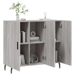 vidaXL Dulap, gri sonoma, 90x34x80 cm, lemn compozit