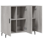 vidaXL Dulap, gri sonoma, 90x34x80 cm, lemn compozit