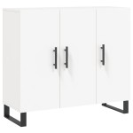 vidaXL Dulap, alb, 90x34x80 cm, lemn compozit