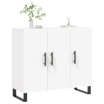 vidaXL Dulap, alb, 90x34x80 cm, lemn compozit