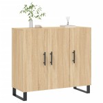 vidaXL Dulap, stejar sonoma, 90x34x80 cm, lemn compozit
