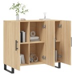 vidaXL Dulap, stejar sonoma, 90x34x80 cm, lemn compozit