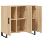 vidaXL Dulap, stejar sonoma, 90x34x80 cm, lemn compozit