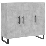 vidaXL Dulap, gri beton, 90x34x80 cm, lemn compozit
