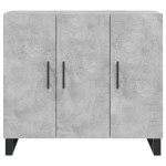 vidaXL Dulap, gri beton, 90x34x80 cm, lemn compozit