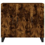 vidaXL Dulap, stejar fumuriu, 90x34x80 cm, lemn compozit