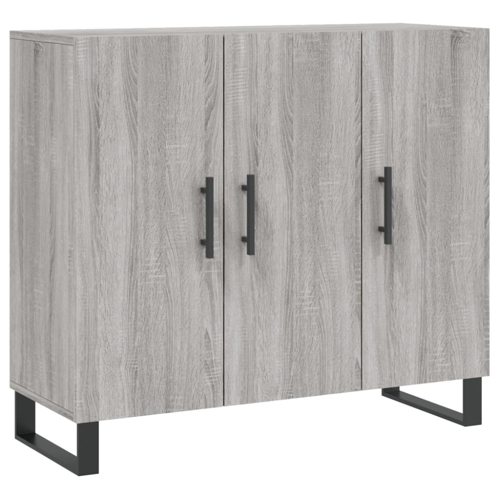 vidaXL Dulap, gri sonoma, 90x34x80 cm, lemn compozit