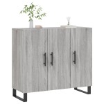 vidaXL Dulap, gri sonoma, 90x34x80 cm, lemn compozit