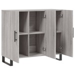 vidaXL Dulap, gri sonoma, 90x34x80 cm, lemn compozit