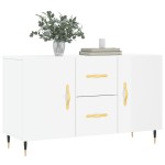 vidaXL Dulap, alb extralucios, 100x36x60 cm, lemn compozit