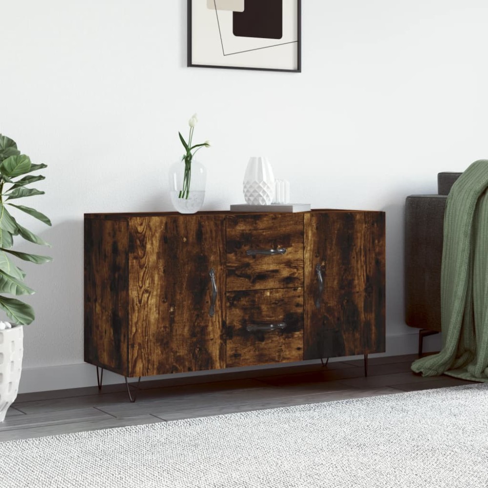 vidaXL Dulap, stejar fumuriu, 100x36x60 cm, lemn compozit