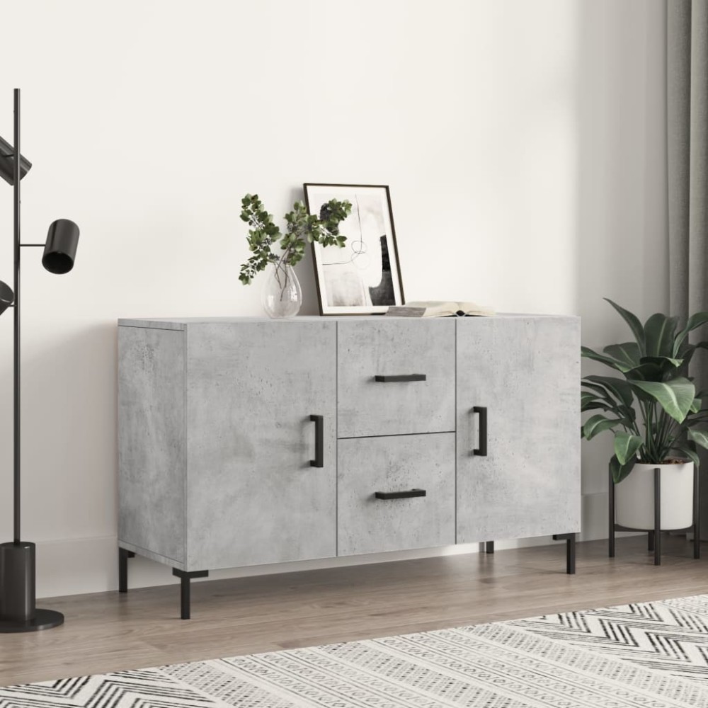 vidaXL Dulap, gri beton, 100x36x60 cm, lemn compozit