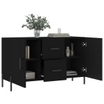 vidaXL Dulap, negru, 100x36x60 cm, lemn compozit