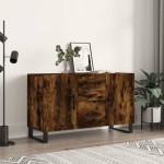 vidaXL Dulap, stejar fumuriu, 100x36x60 cm, lemn compozit vidaXL Dulap, stejar fumuriu, 100x36x60 cm, lemn compozit