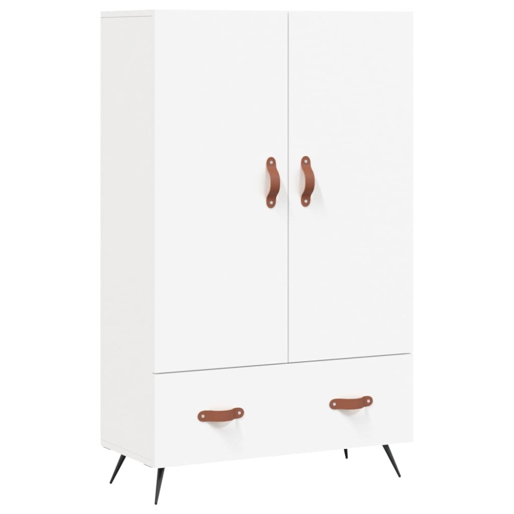 vidaXL Dulap înalt, alb, 69,5x31x115 cm, lemn prelucrat