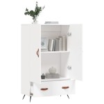 vidaXL Dulap înalt, alb, 69,5x31x115 cm, lemn prelucrat