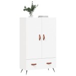 vidaXL Dulap înalt, alb, 69,5x31x115 cm, lemn prelucrat