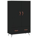 vidaXL Dulap înalt, negru, 69,5x31x115 cm, lemn prelucrat vidaXL Dulap înalt, negru, 69,5x31x115 cm, lemn prelucrat