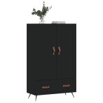 vidaXL Dulap înalt, negru, 69,5x31x115 cm, lemn prelucrat vidaXL Dulap înalt, negru, 69,5x31x115 cm, lemn prelucrat